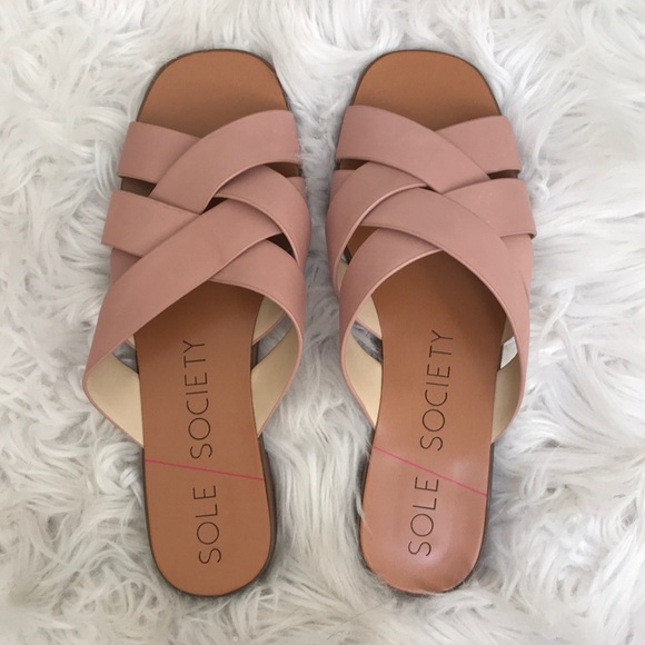 Sole Society Shoes - Slide Sandals